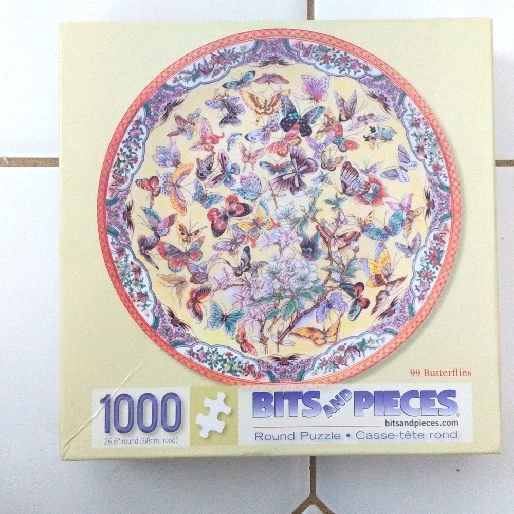 99 Butterflies 1000 piece Round Jigsaw Puzzle